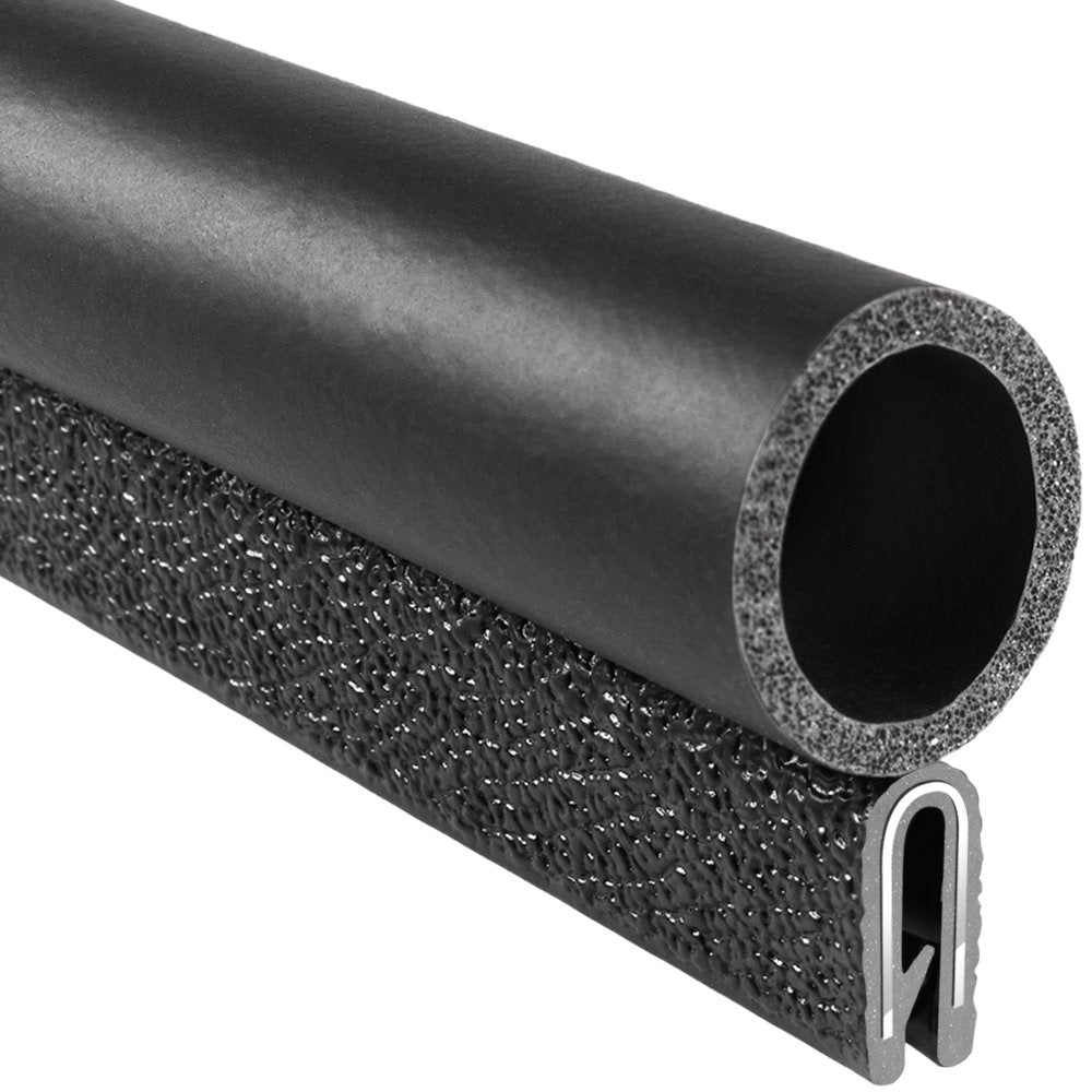 PVC Plastic Trim Seal with EPDM Rubber Seal, 25 ft Length V616524