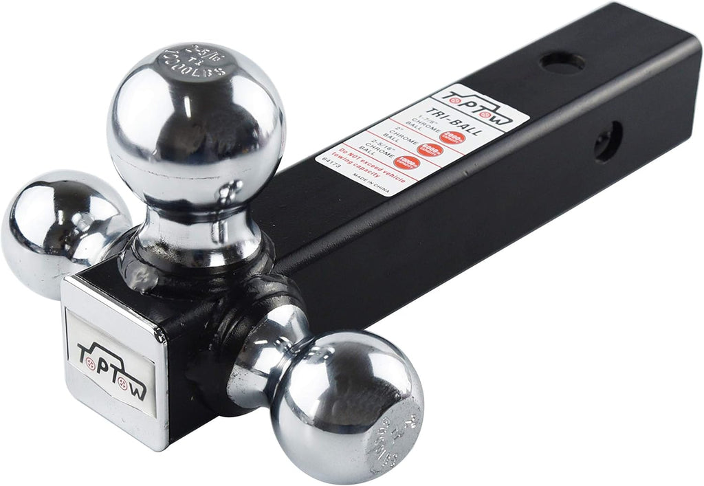 Tri Ball Hitch Mount, Chrome Balls, 2" Receiver, Pack of 2 A4362