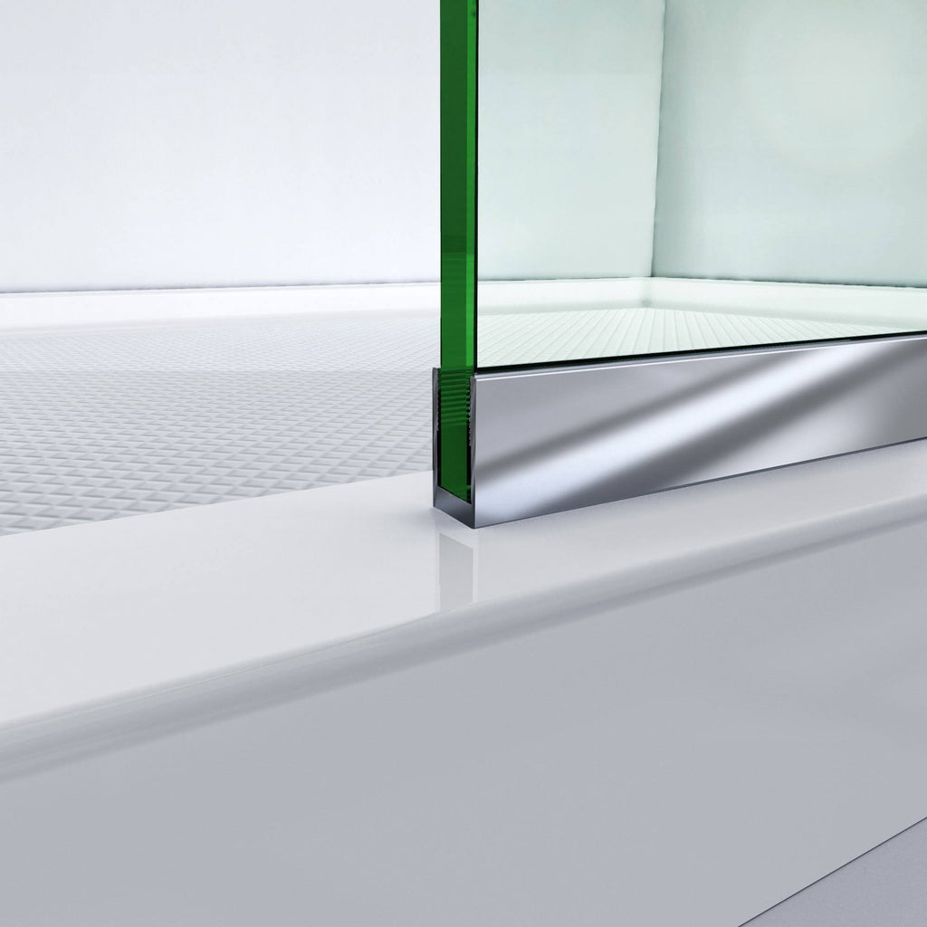 Frameless Shower Screens 30 in. W x 72 in. H Each, Satin Black E487
