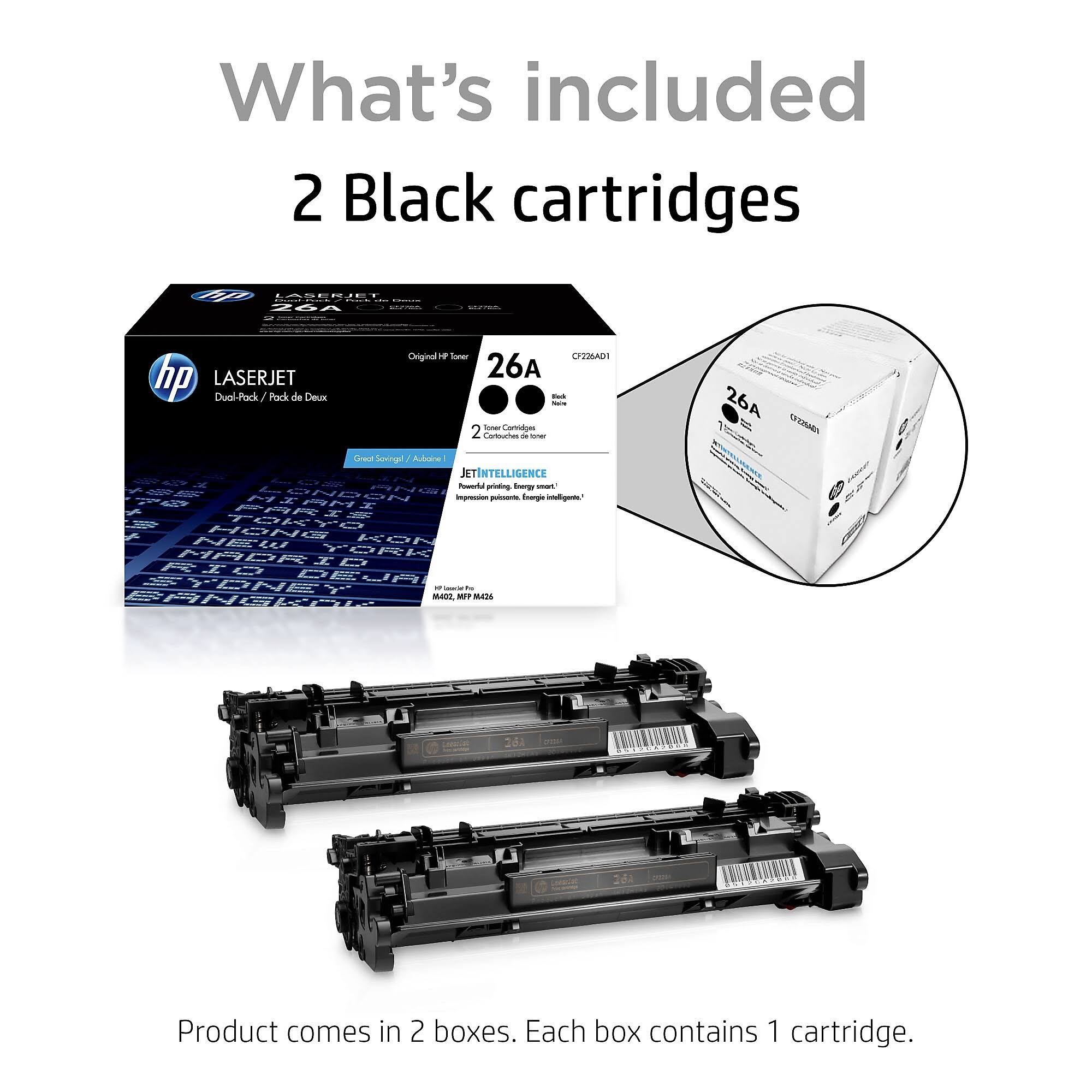 HP 26A Black Toner Cartridge 2-Pack L432