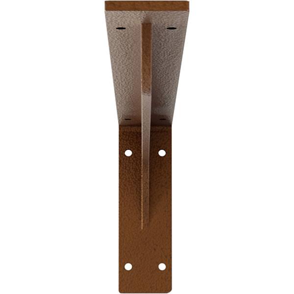 2 inch x 20 inch x 6 1/2 inch Steel Bracket, Hammered Copper W348385