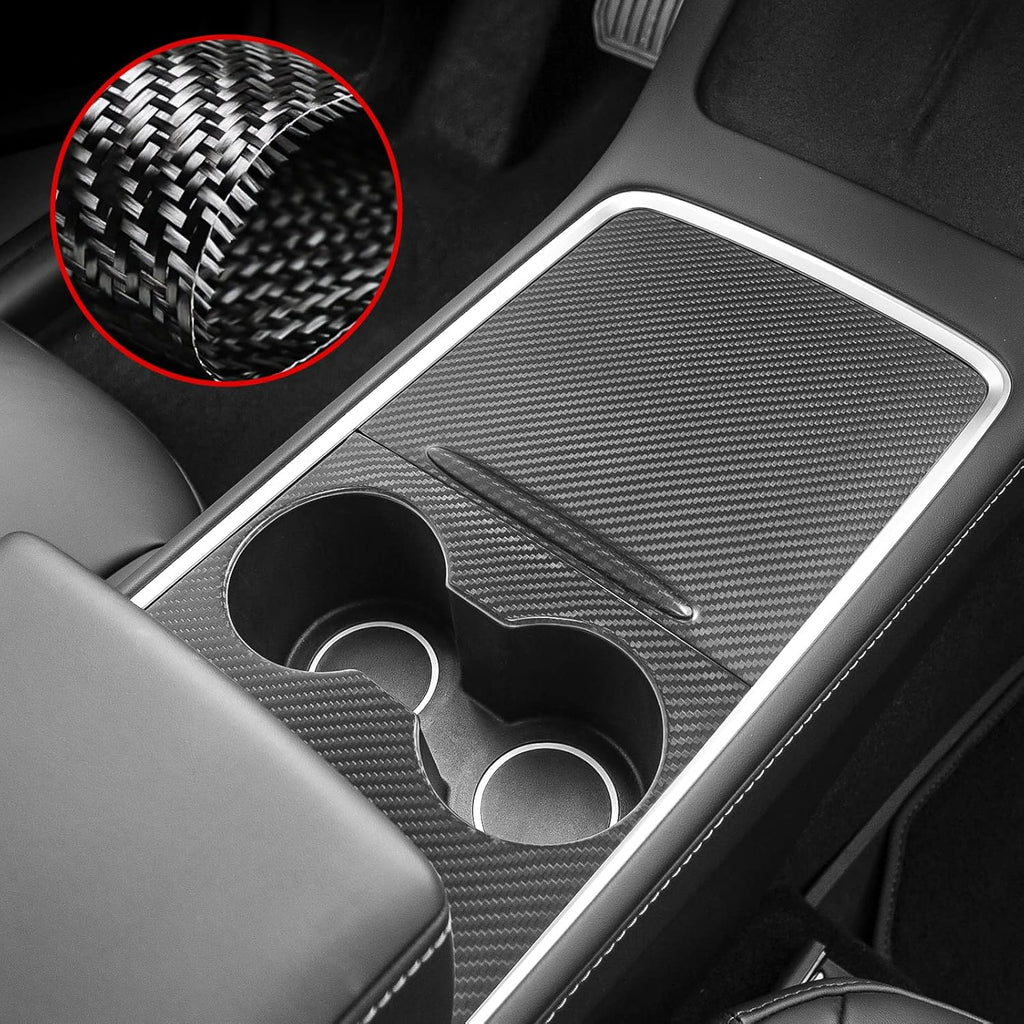 Carbon Fiber Center Console Wrap Kit for Tesla Model 3 Model Y S72139