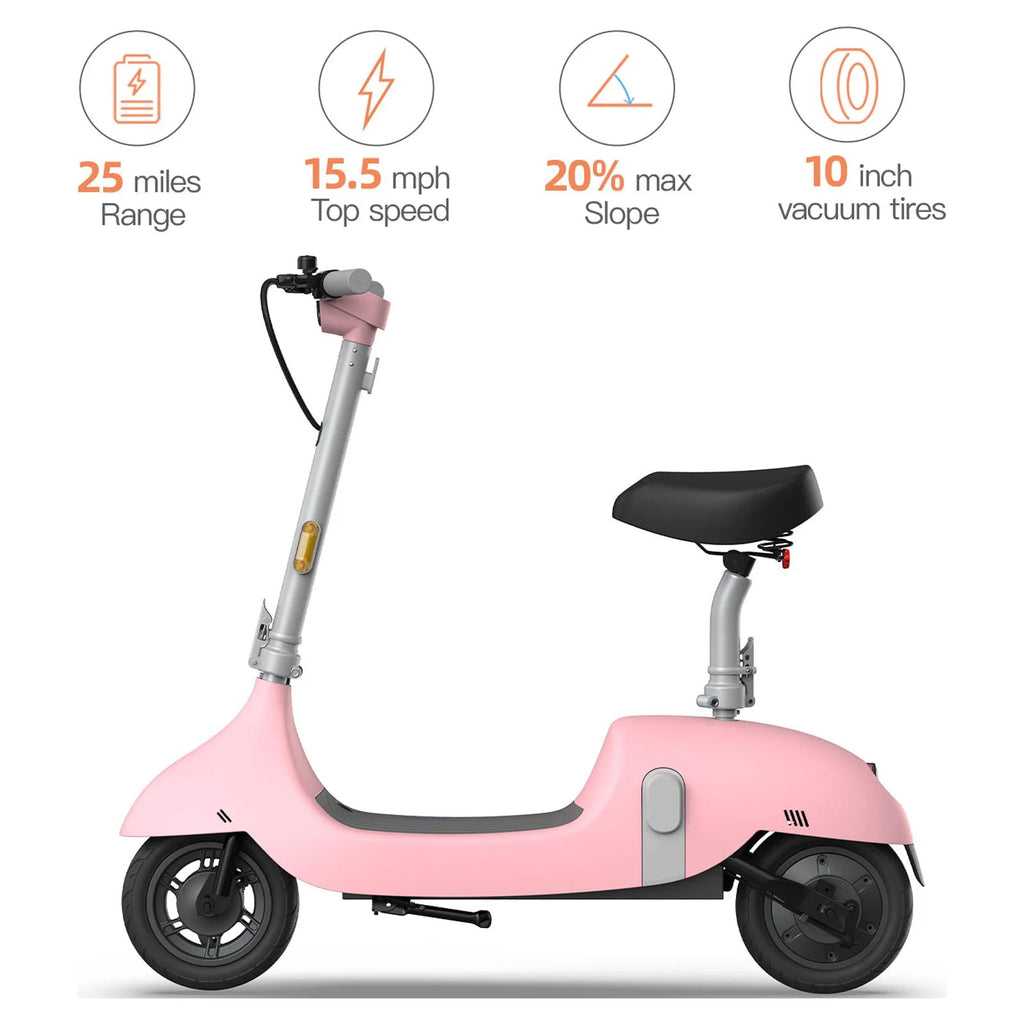 Electric Scooter with Seat, 10inch Vacuum Tires A59942