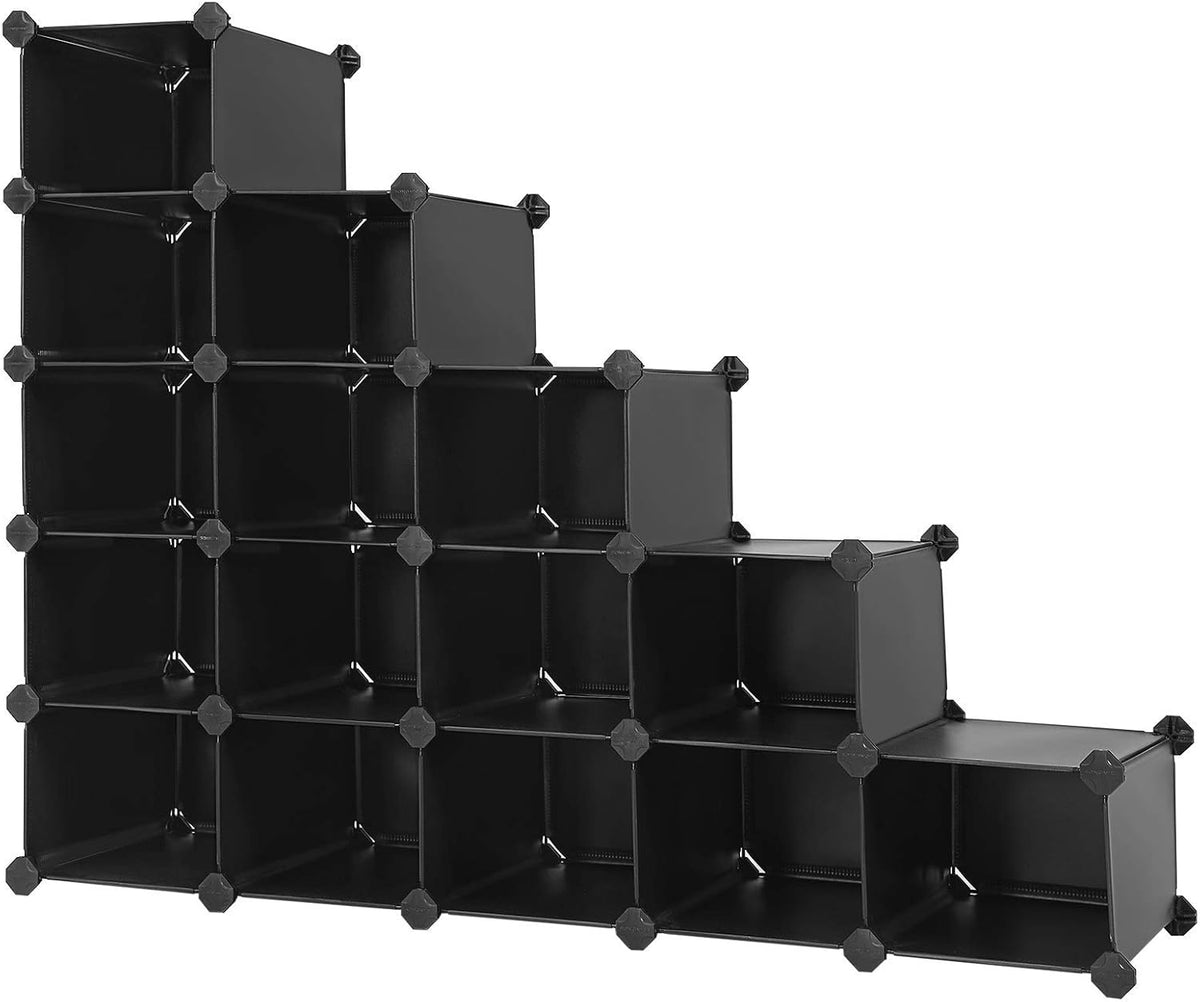 White 15-Slot Plastic Shoe Storage Organizer J83055