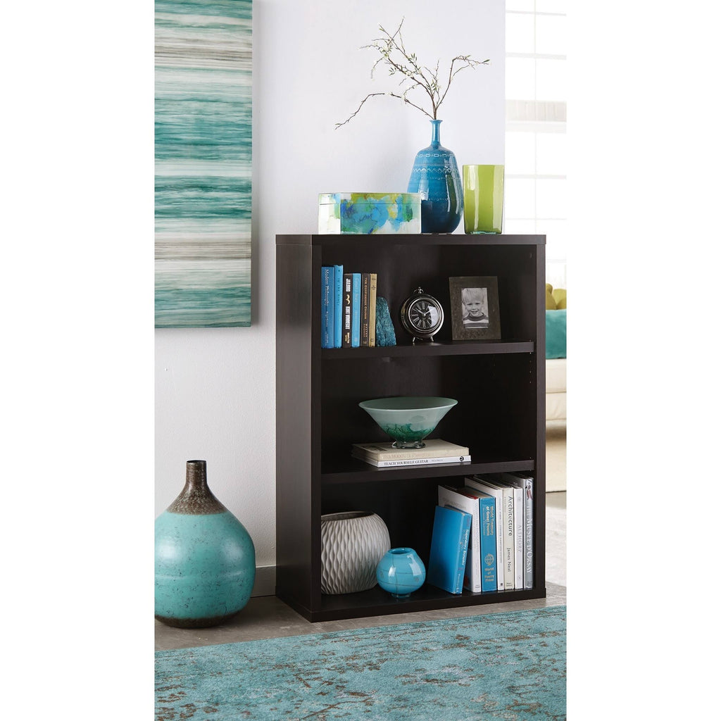 3-Shelf Bookcase Black Walnut J7799