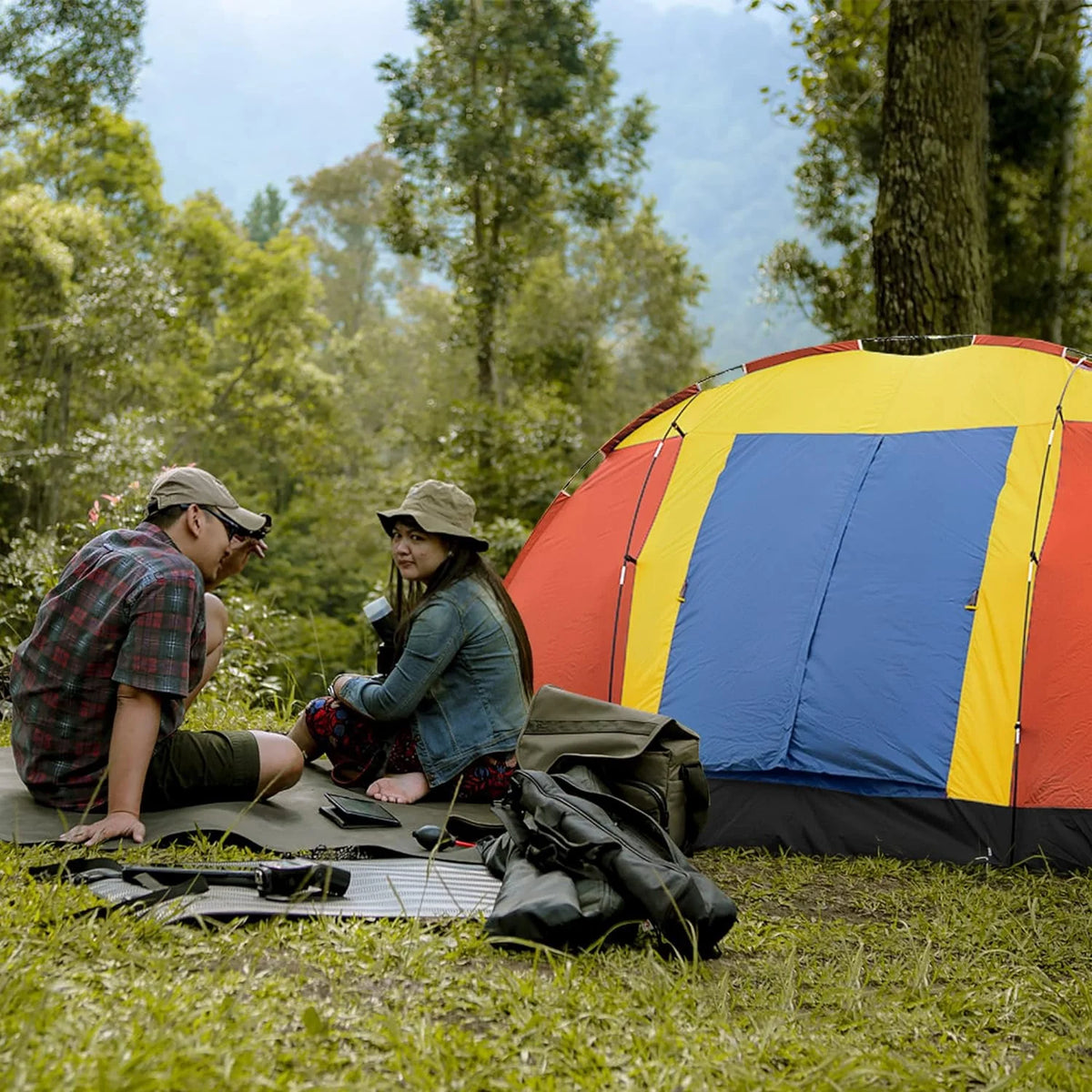 8 Person Lightweight Camping Tent with Carry Bag S72979