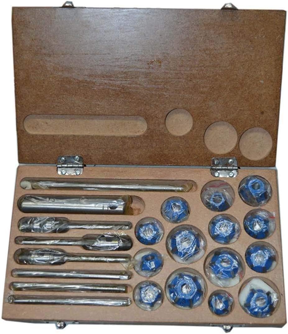 14 PCS Carbide Tipped Valve Seat Cutter Kit with 3 Stems W178