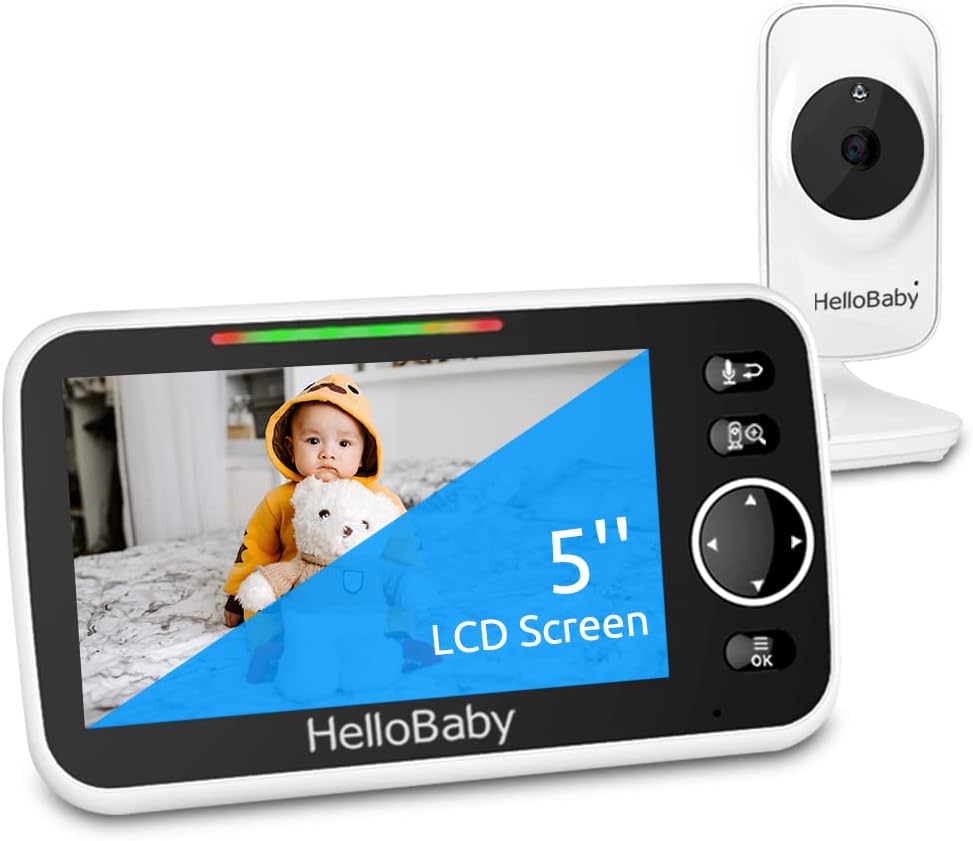 5 Inch Pan-Tilt-Zoom Video Baby Monitor with Camera and Audio L270