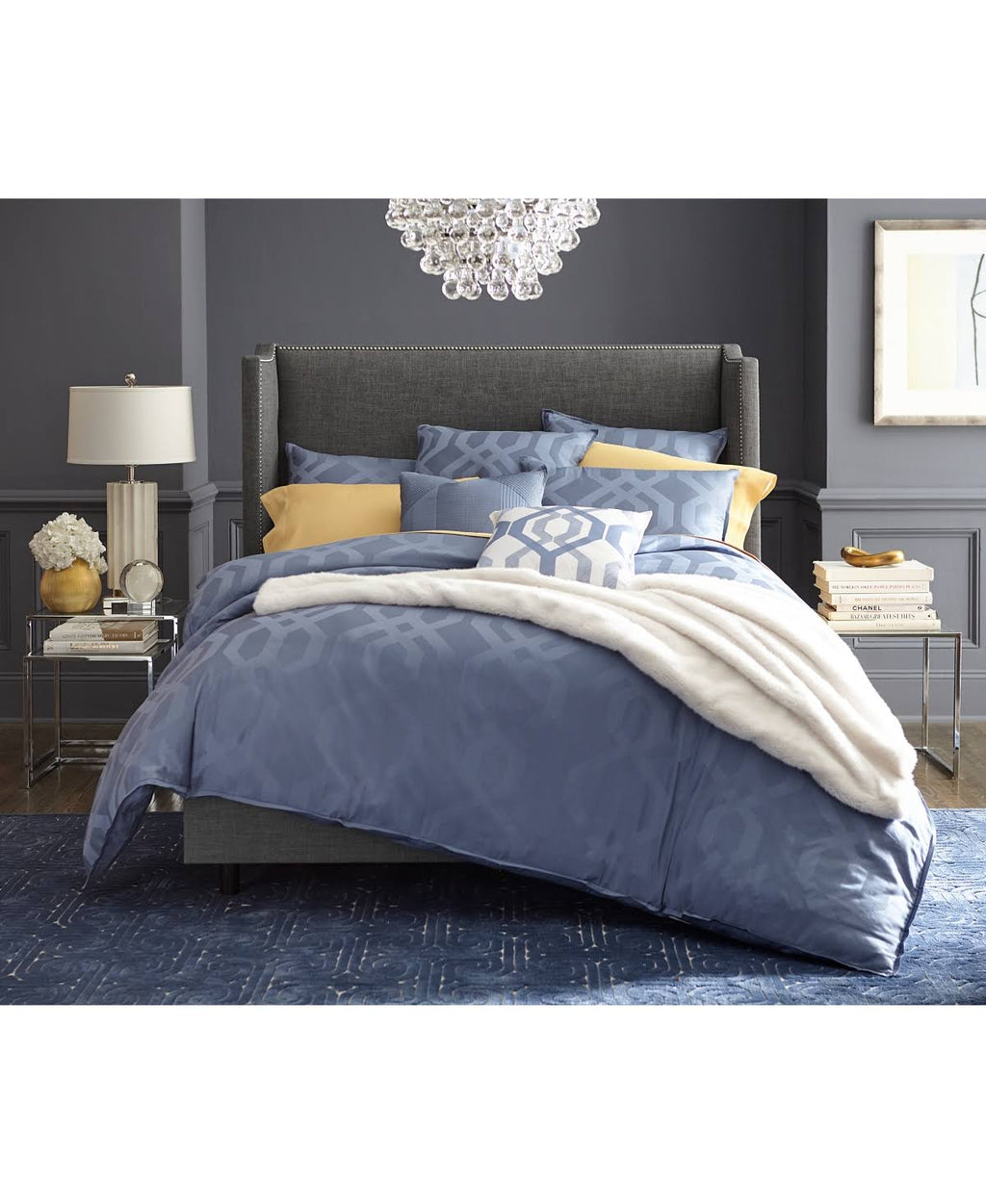 Charcoal Wing Back Headboard I74365