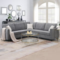 Gray Upholstered L Shaped Sectional Sofa H763818