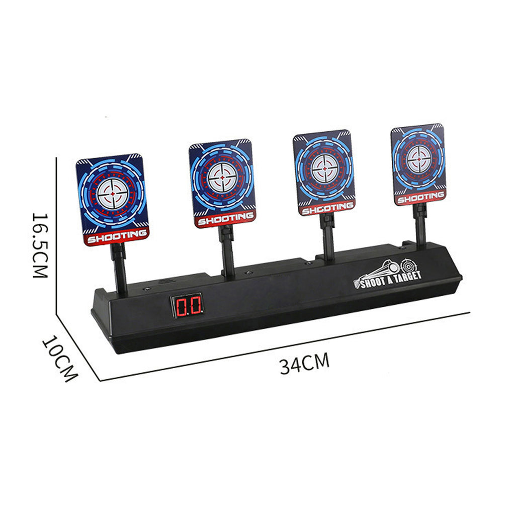 Electronic Scoring Shooting Targets, 4 Targets LED Light Auto Reset P15814