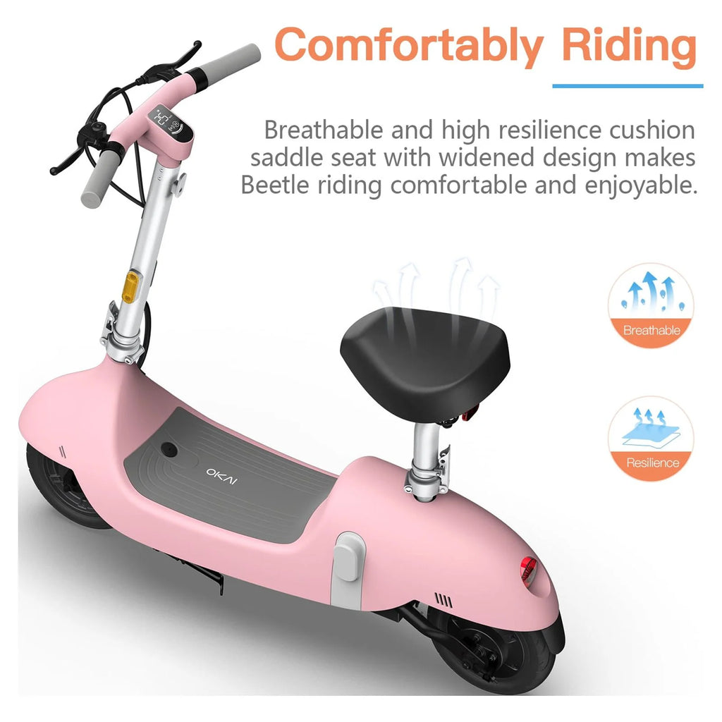 Electric Scooter with Seat, 10inch Vacuum Tires A59942