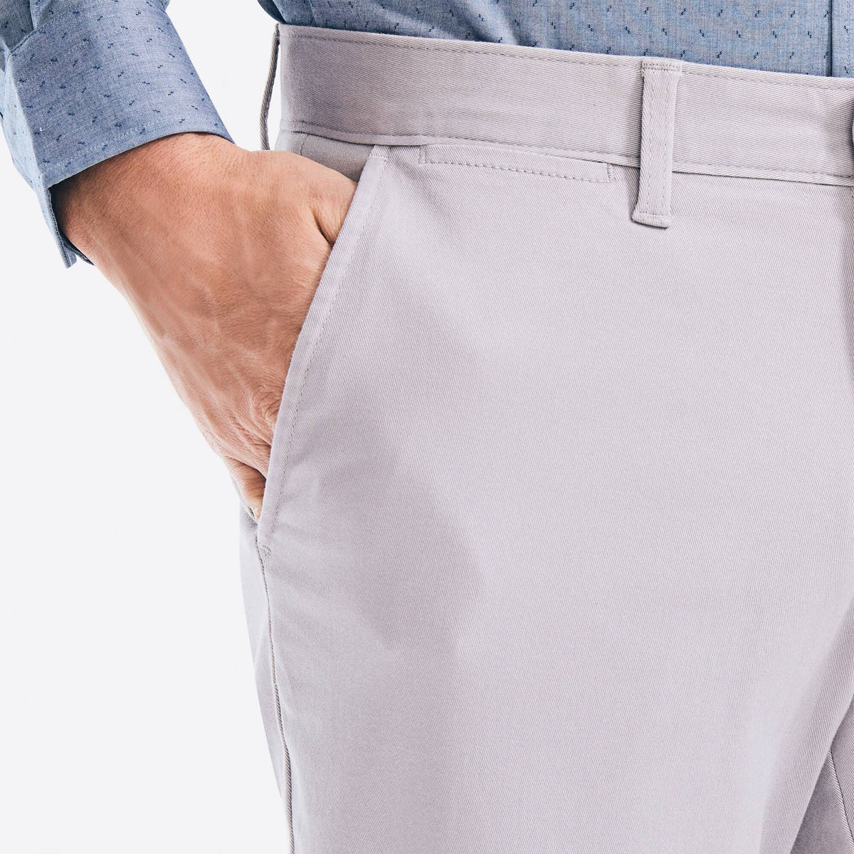 Grey Alloy Flat Front Deck Pant Z7728