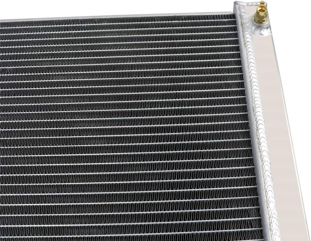 4 Row Aluminum Radiator with 2X12 Fan, Shroud and Thermostat Relay Kit, 34 Overall Width K179751