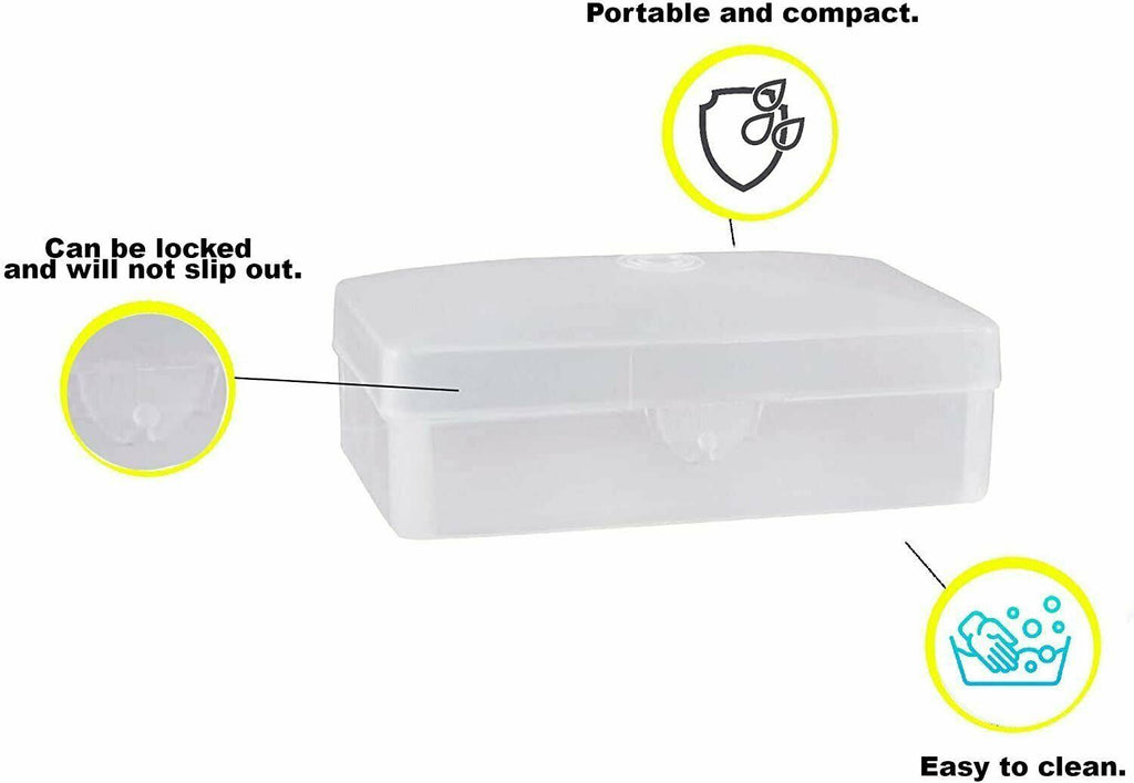 Translucent Plastic Soap Case Holders, 100 Pack Q21499
