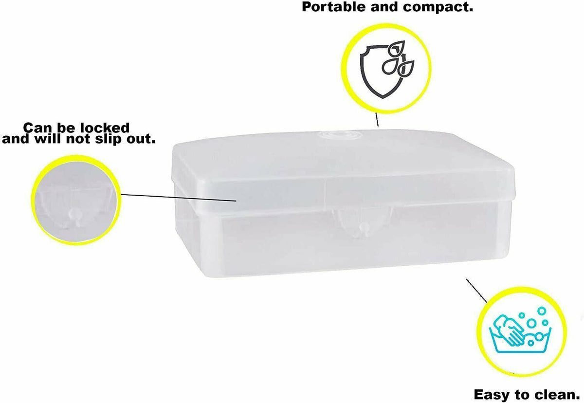 Translucent Plastic Soap Case Holders, 100 Pack Q21499
