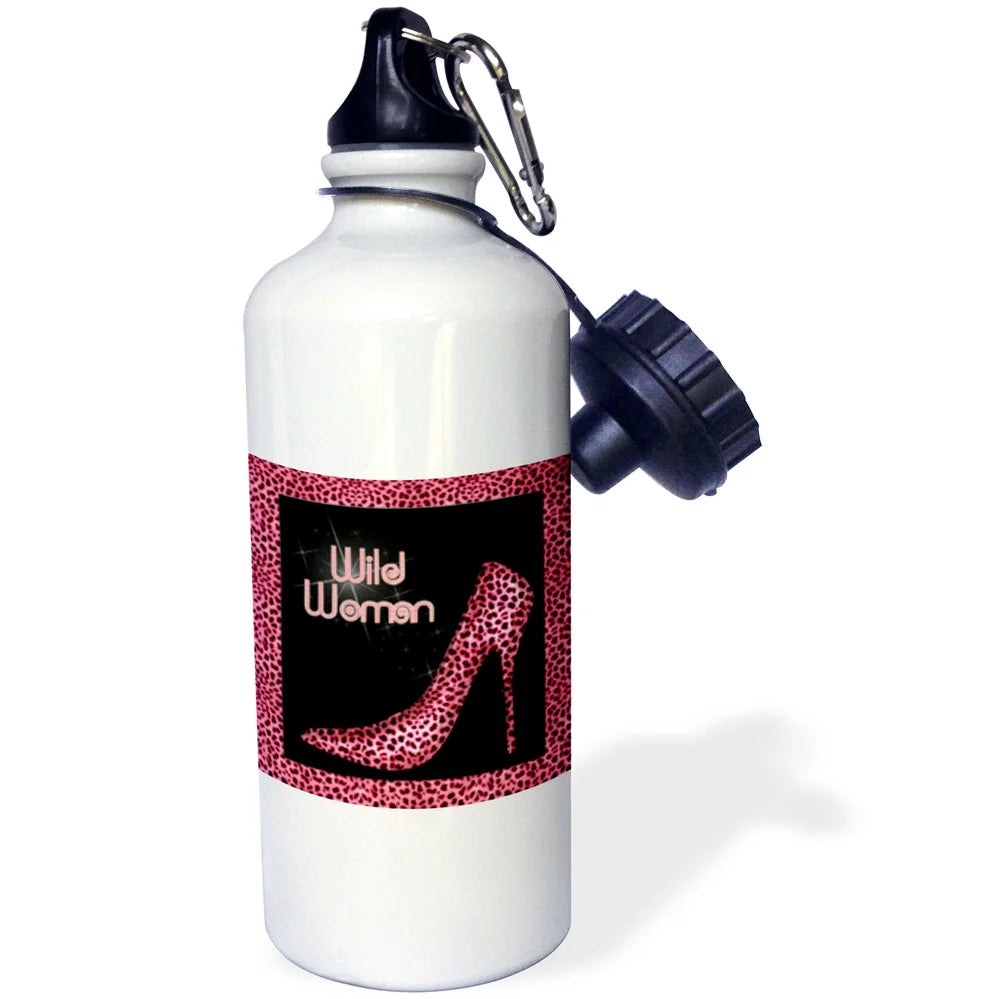 Pink Cheetah Print Sports Water Bottle, 21oz R497304
