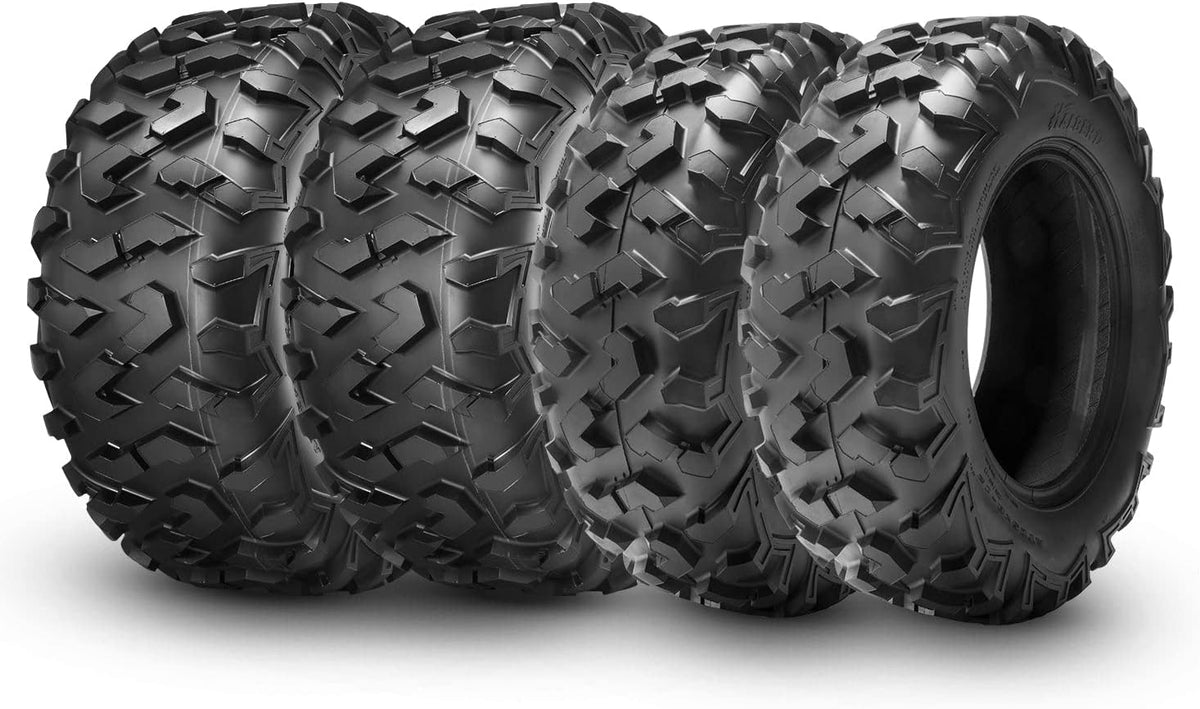 Set of 4 ATV UTV Tires 25x8-12 25x10-12 17MM Tread Depth P645
