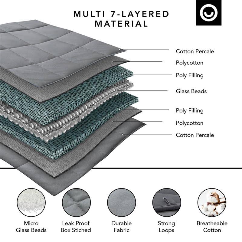 72 x 80 in. Blush Weighted Blanket - 25 lbs J3098