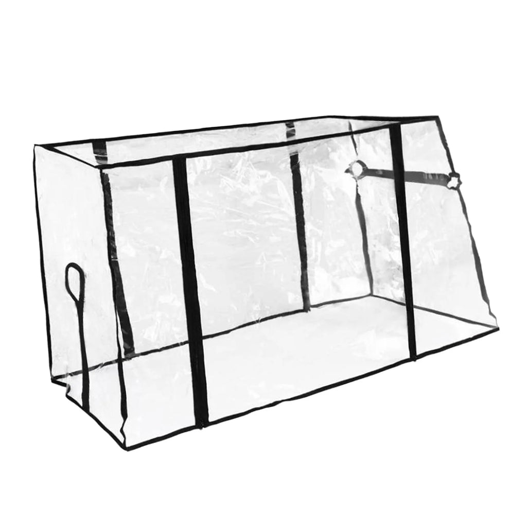 Collapsible Wagon Cart Waterproof Cover Canopy Transparent PVC 33x15.7x27.6inch Portable Dustproof Rainproof A53580