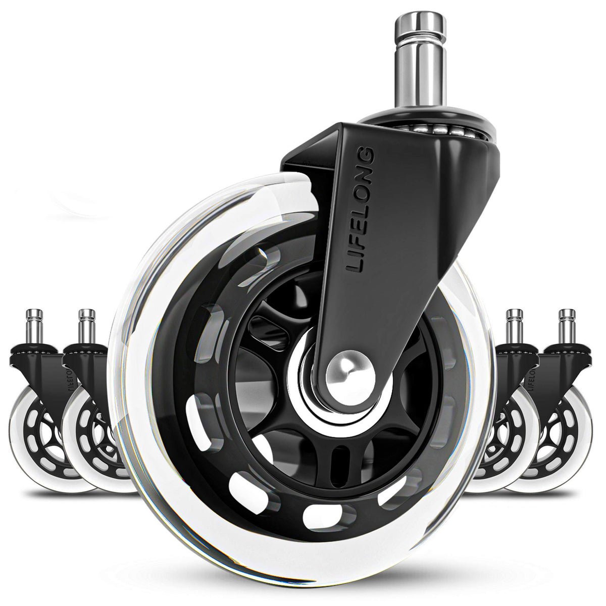Rubber Chair Casters for Hardwood Floors V7810