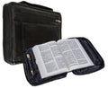 Black Genuine Leather Bible Cover Zippered Bag S59557