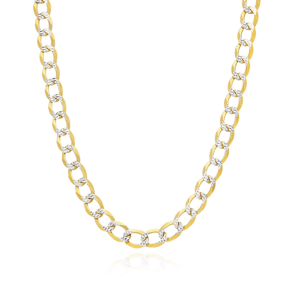 18K Gold Over Silver Diamond-Cut Cuban Chain Necklace 20"-26" H178