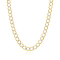 18K Gold Over Silver Diamond-Cut Cuban Chain Necklace 20"-26" H178