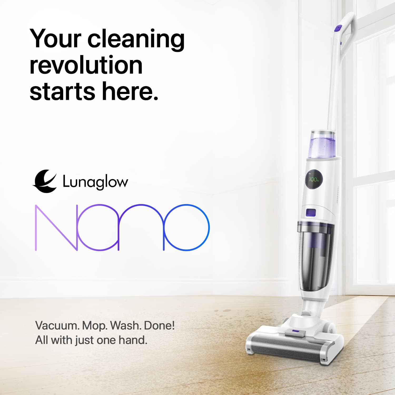 3-in-1 Wet Dry Cordless Vacuum Cleaner for Carpet and Hardwood U101