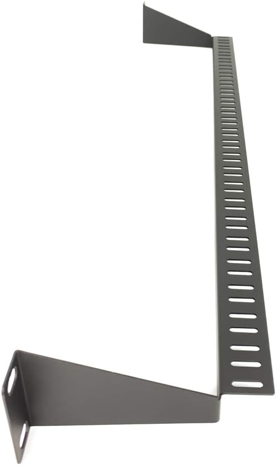 2 Pack 1U Horizontal 19-Inch Rack Mount Cable Management Support Bar Bracket Panel Black G95016