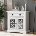 Solid Wood 1-Drawer 2-Door Accent Cabinet E154