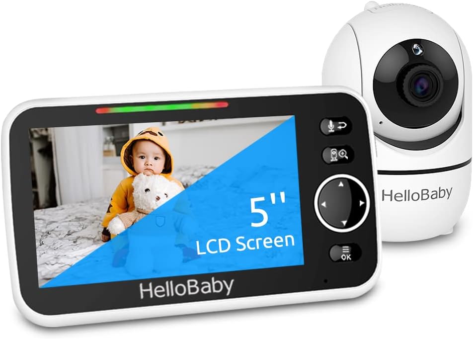 5 Inch Pan-Tilt-Zoom Video Baby Monitor with Camera and Audio L270