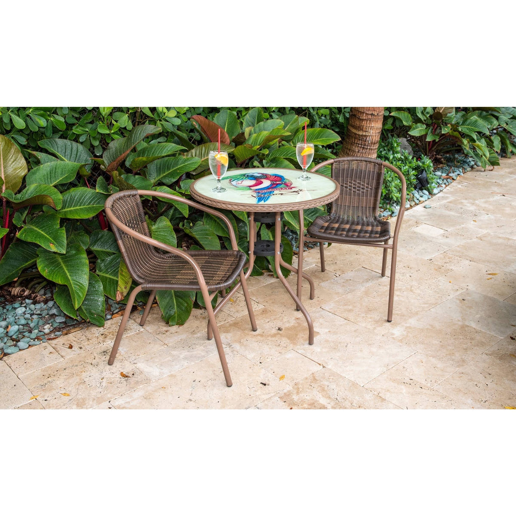 Café 3 PC Parrot Bistro Set H50748
