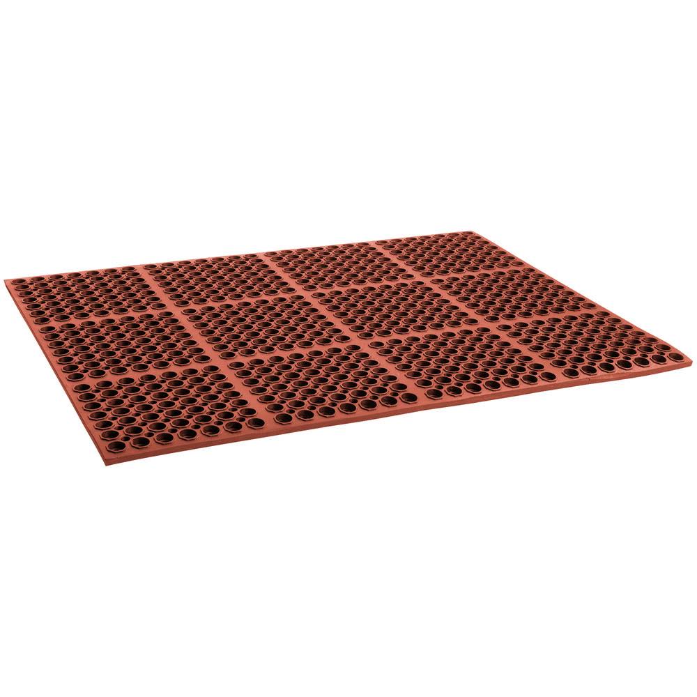 Red Grease-Resistant Rubber Anti-Fatigue Floor Mat F8801