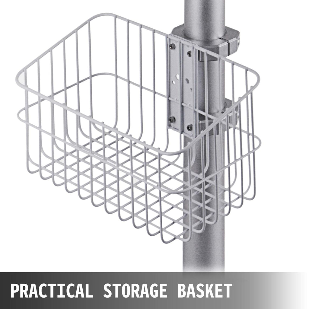 Mobile Trolley Cart Height Adjustable Rolling Desktop Cart with Large Tabletop X117