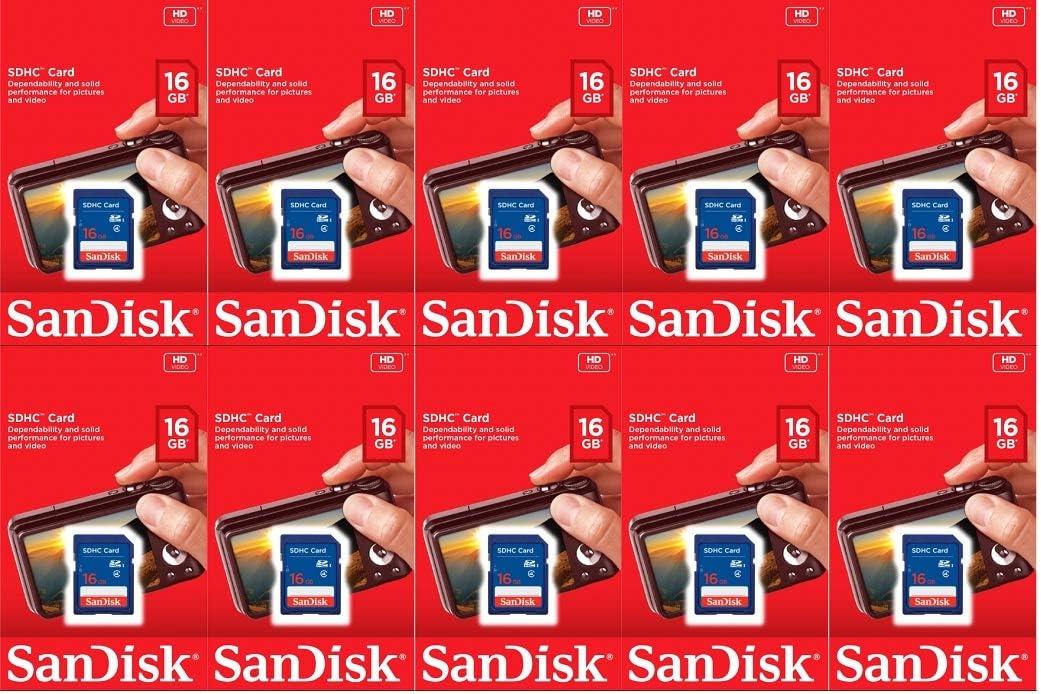 16GB SDHC Class 4 Flash Memory SD Card (10 Pack) E374