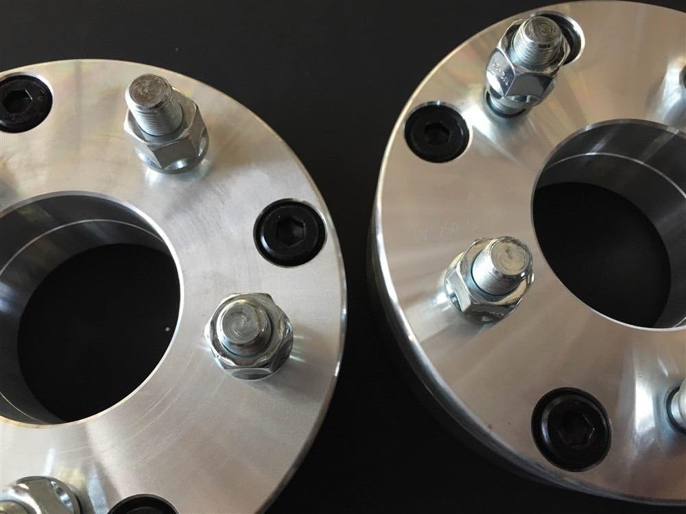 2 Pieces 2" 50mm Conversion Wheel Adapters Bolt Pattern 4x108 to 5x139.7 Center Bore 67.1mm to 78.4mm 12x1.5 Stud F236269