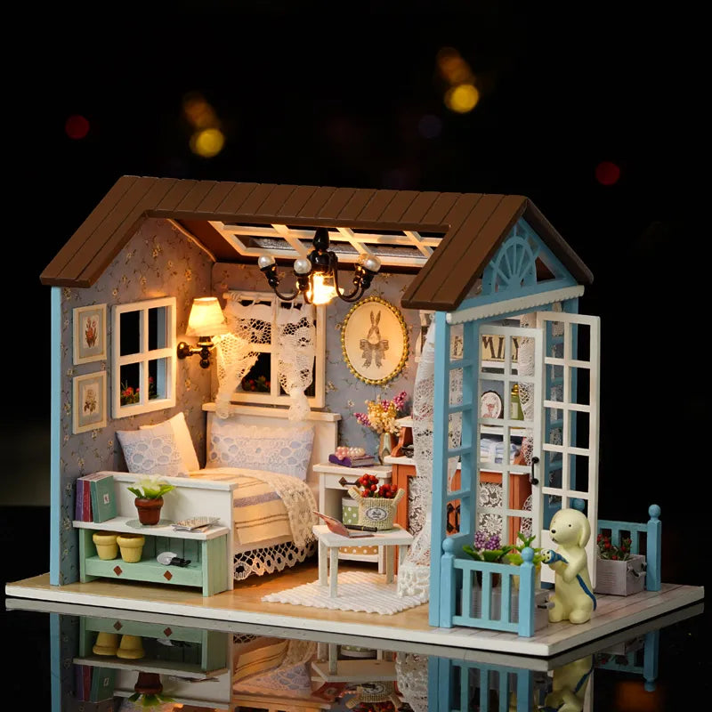 Doll House DIY Miniature Dollhouse Toy Furnitures I861597