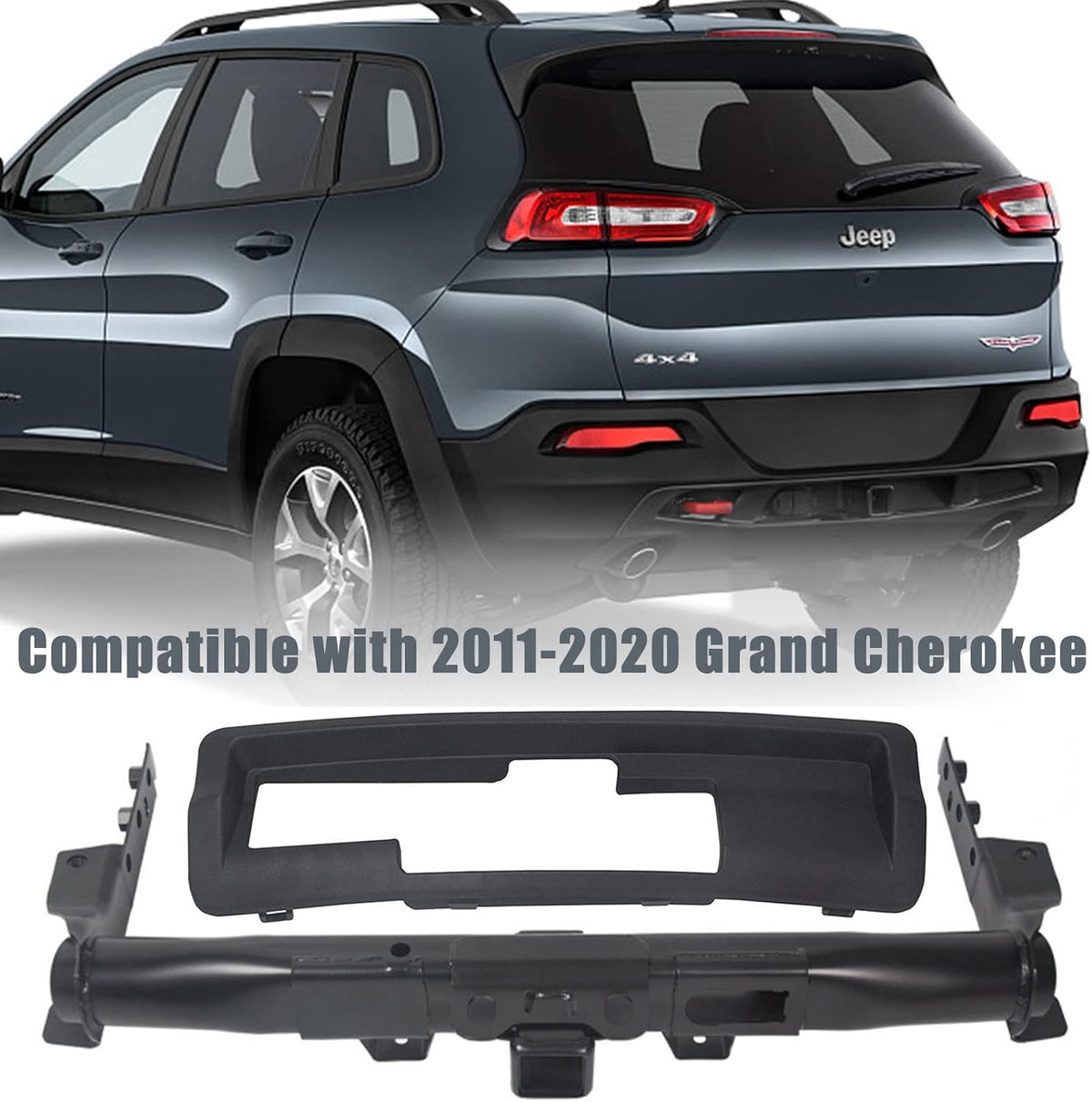2 Packs Black Trailer Hitch Receiver and Bezel Set Z32021