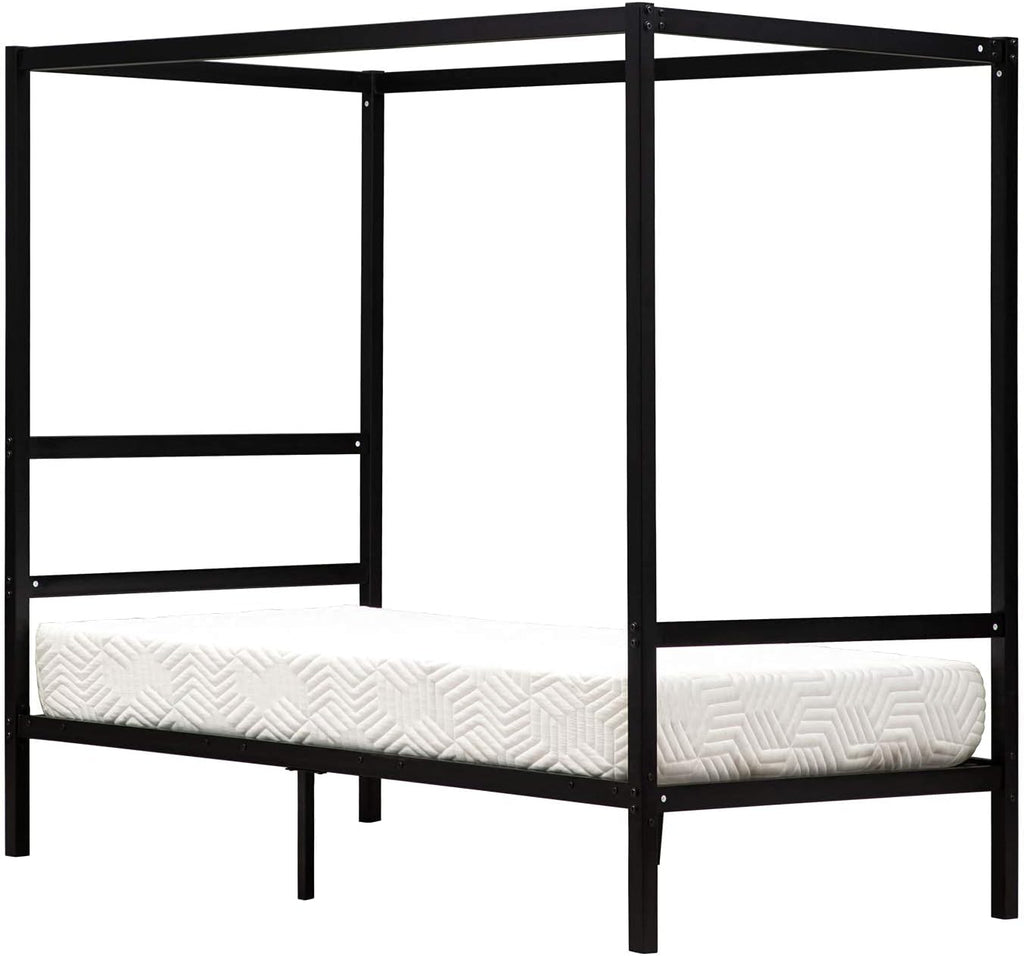 Black Twin Size Canopy Bed Frame T494
