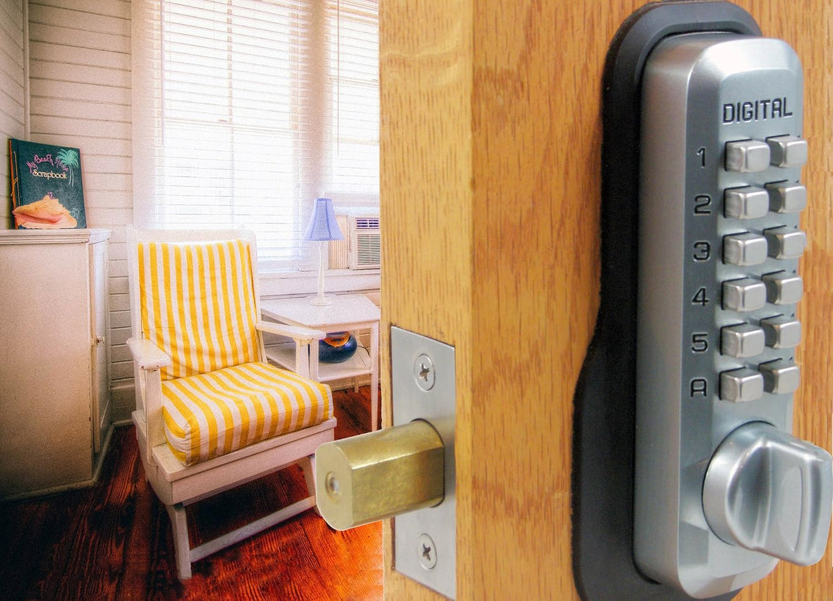 Satin Nickel Finish Keyless Entry Deadbolt Door Lock P4272