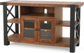 Natural Wood TV Console with Cabinets S565