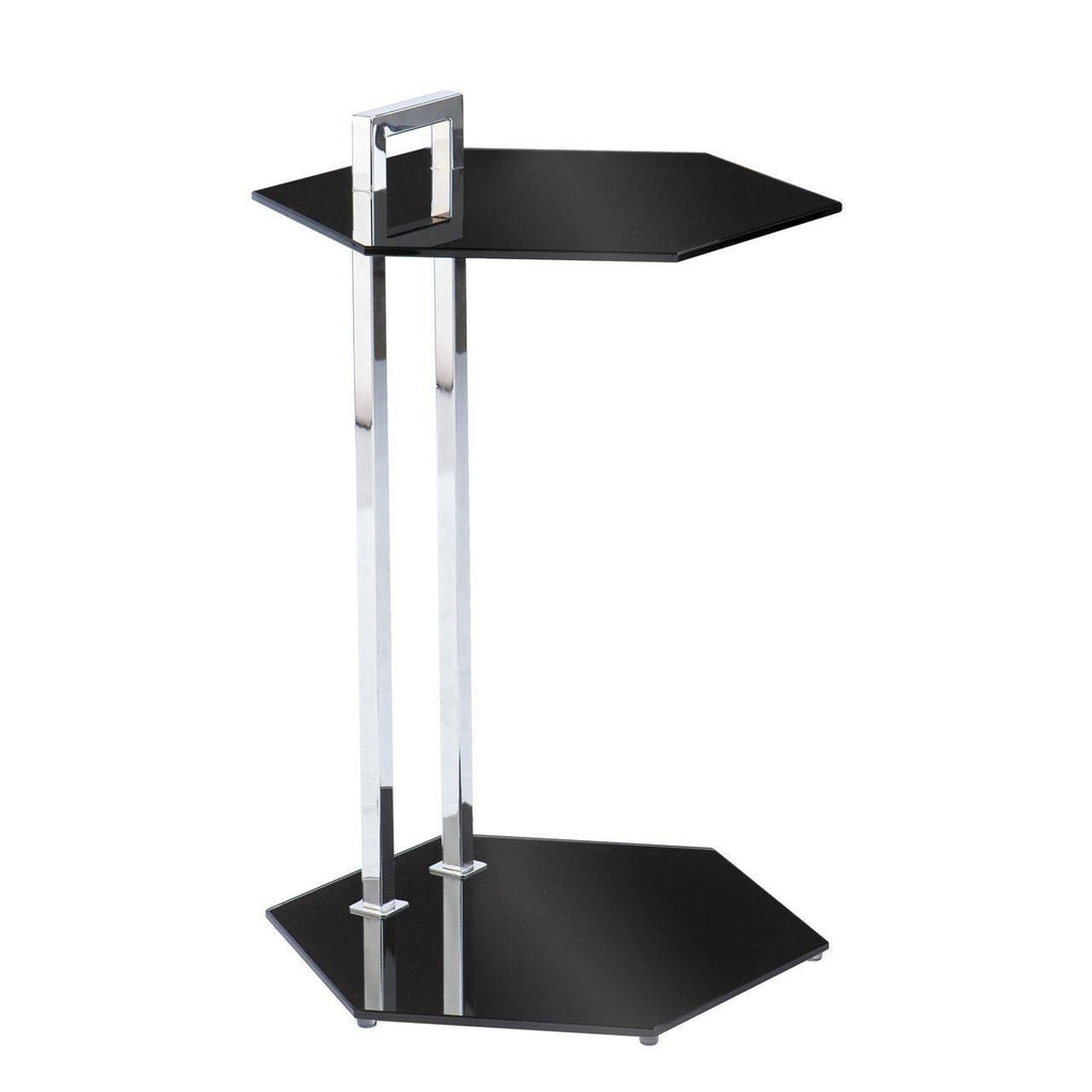 Black and Chrome Side Table L790969