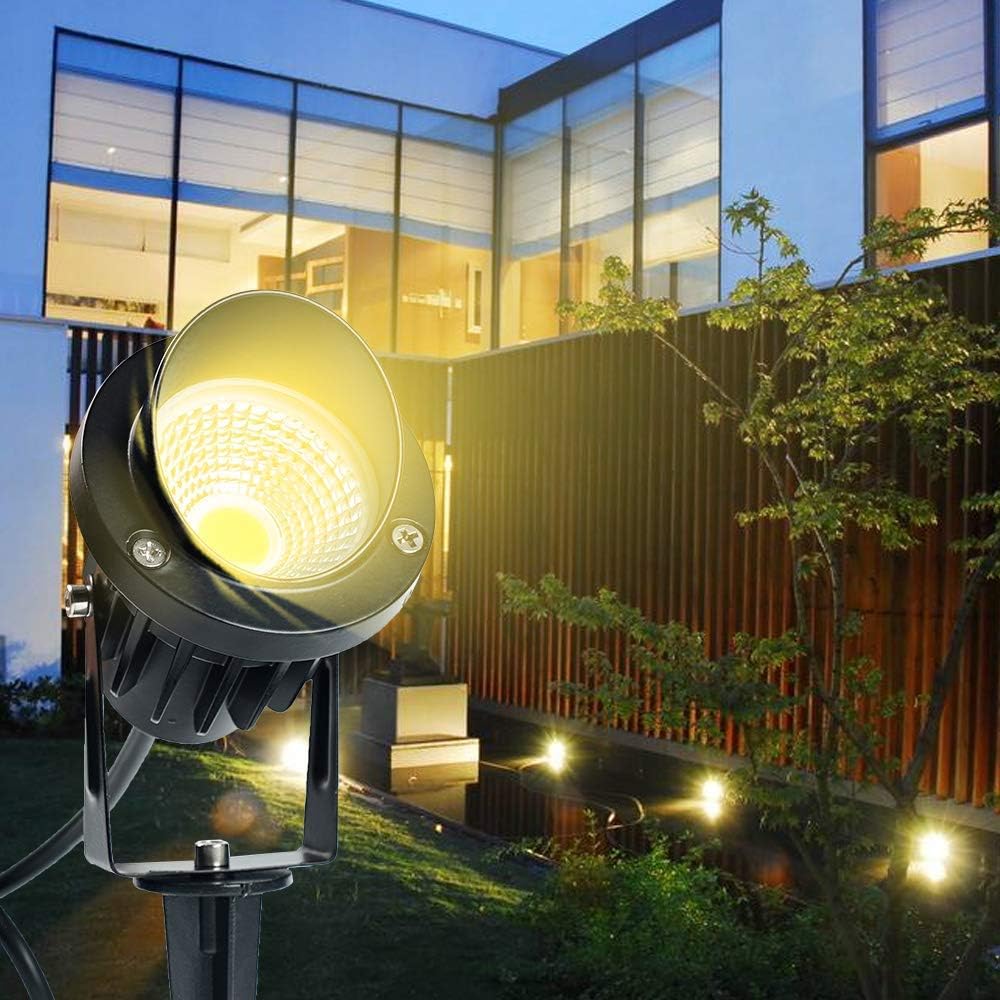 10 Pack 12v 9W LED Landscape Lights, IP65 Waterproof Warm White with Connector U527