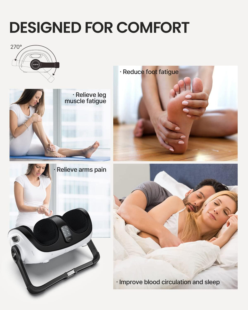 Shiatsu Foot and Calf Massager with Heat and Remote A352