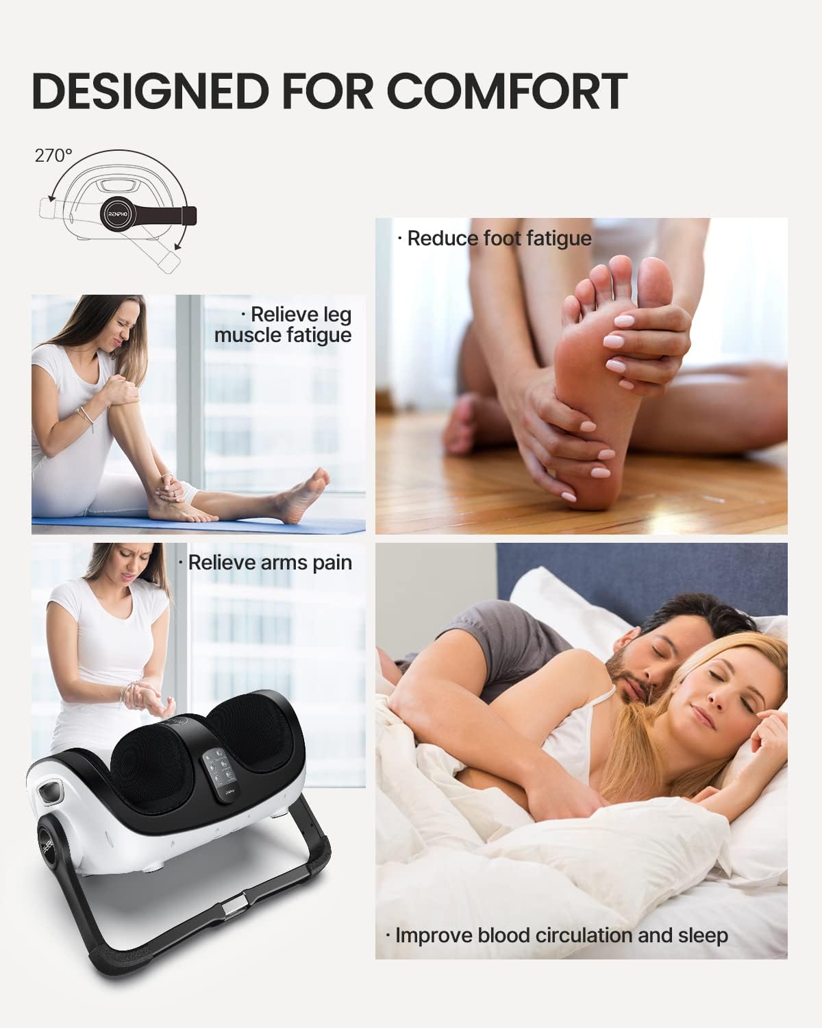 Shiatsu Foot and Calf Massager with Heat and Remote A352