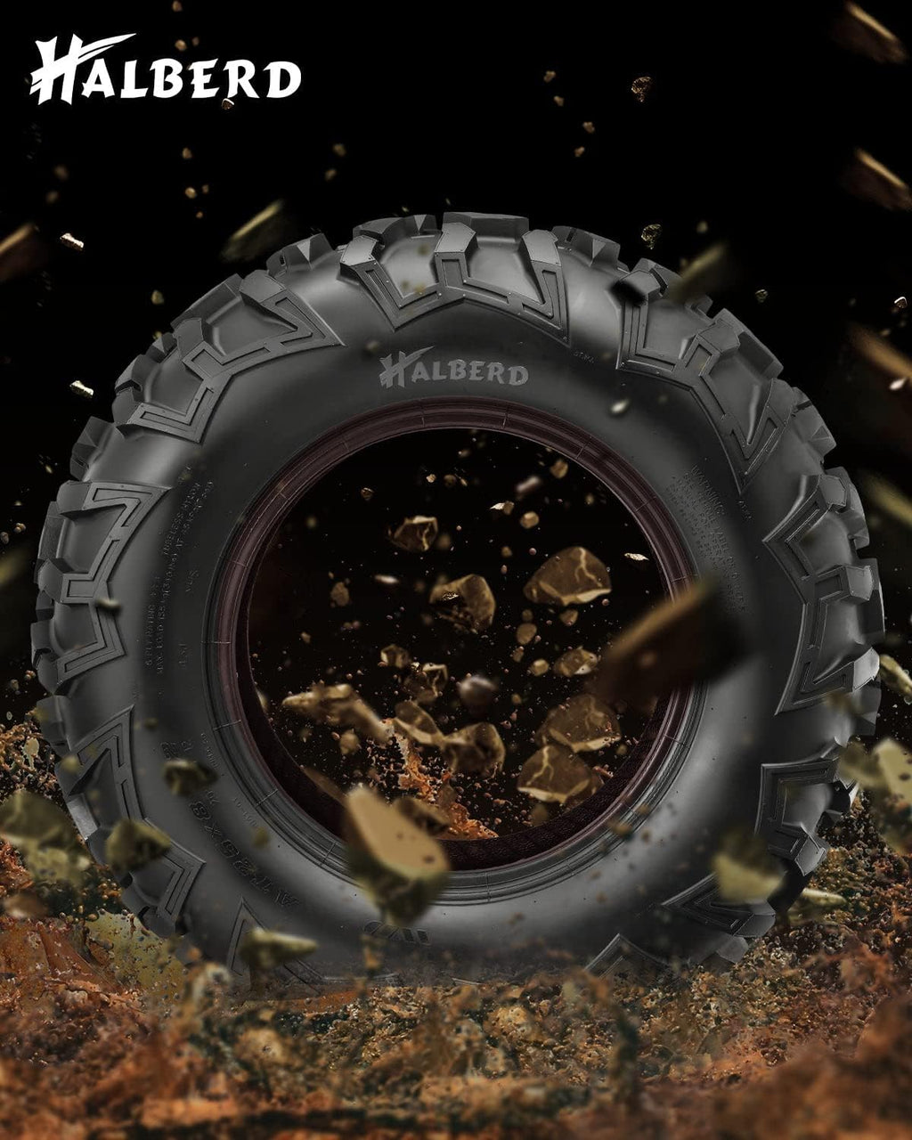 Set of 4 ATV UTV Tires 25x8-12 25x10-12 17MM Tread Depth P645