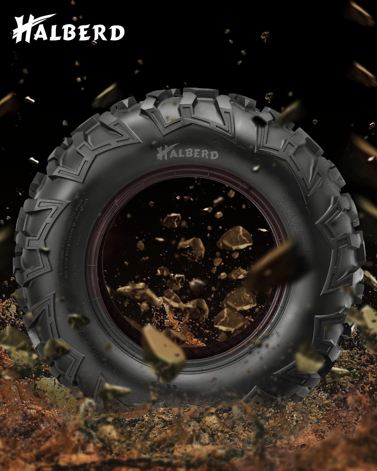 Set of 4 ATV UTV Tires 25x8-12 25x10-12 17MM Tread Depth P645