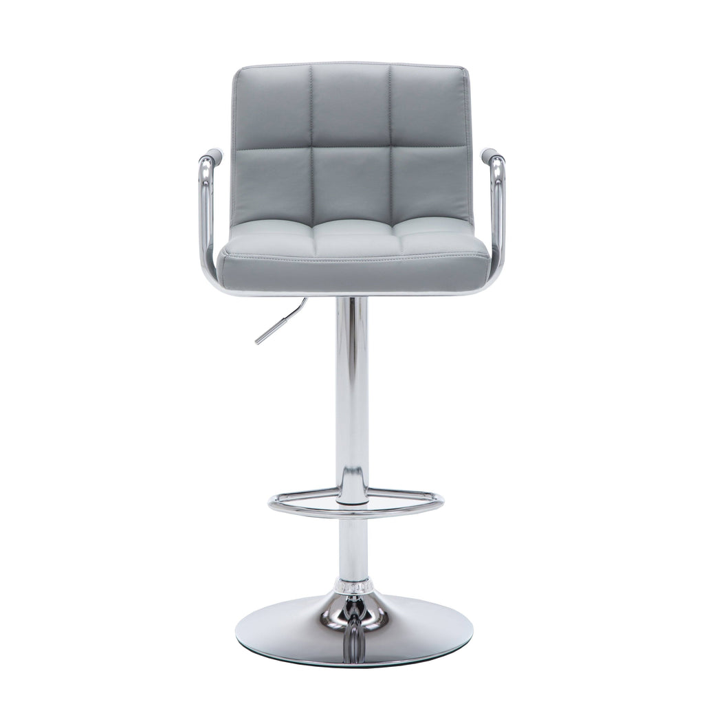Black Faux Leather Swivel Barstools Set of 3 U288