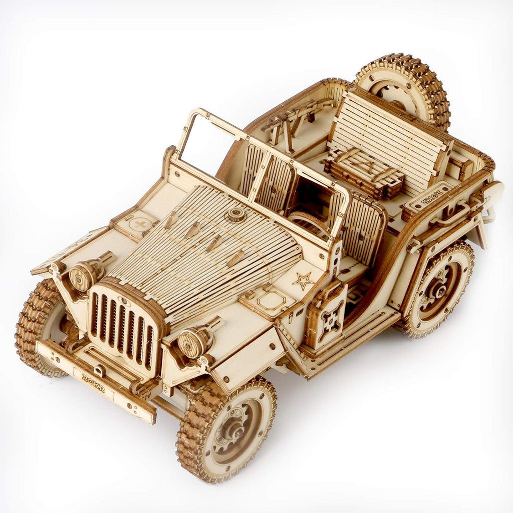 1:18 Scale Wooden 3D Puzzle Car Model Kit W225451